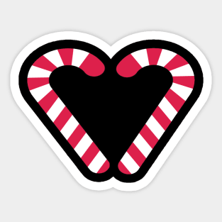 Candy Cane Heart | Candy Cane Design | Christmas Clothes Sticker